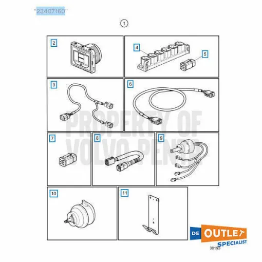 Picture of Volvo Penta EVC main station steering kit twin engine IPS - 23407160