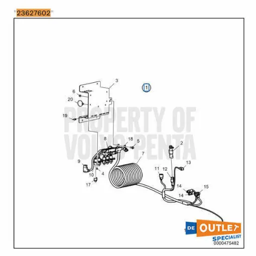 Picture of Volvo Penta IPS EVC 2.0 cable loom black - 23627602