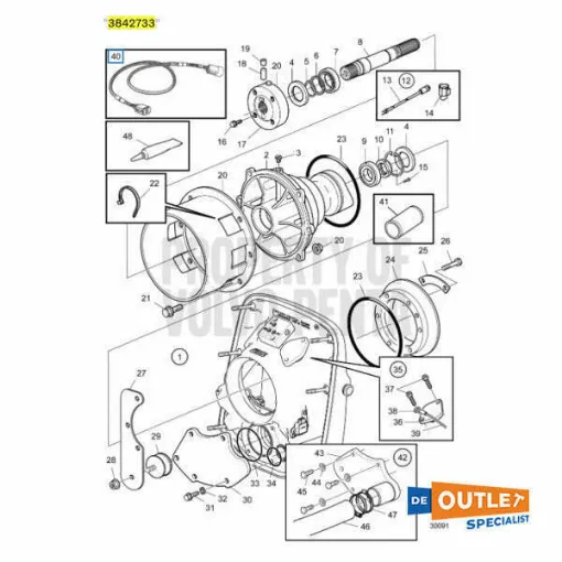 Picture of Volvo Penta jack kit extension cable - 3842733