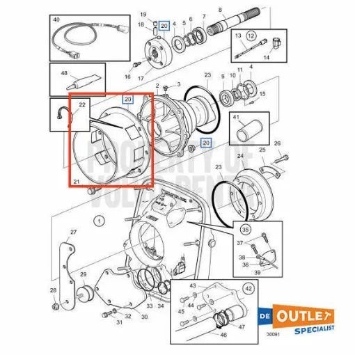 Picture of Volvo Penta jack set protection cap - 3588817