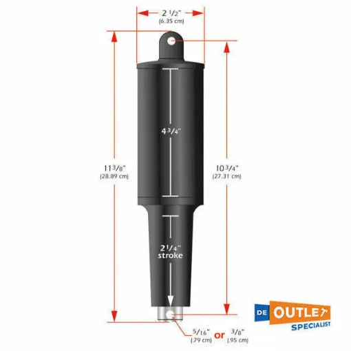 Picture of Lenco 24V trim tab actuator spare 2 1/4-inch stroke - 15063-001