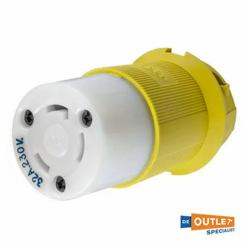 Picture of Hubbel HBL332CRCX 32A shore power connector yellow 230V