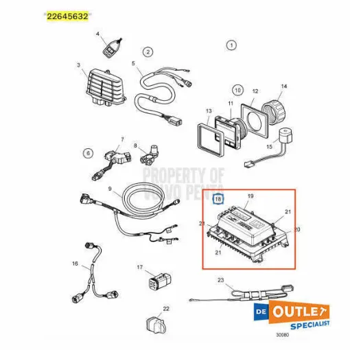 Picture of Volvo Penta EVC-E battery management system - 22645632