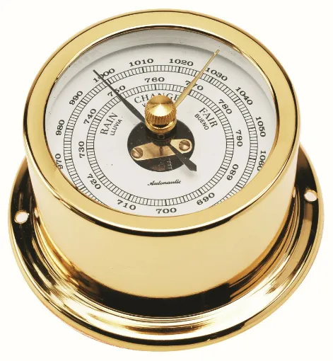 Picture of 72mm aneroid barometer - Gold brass - Autonautic Instrumental