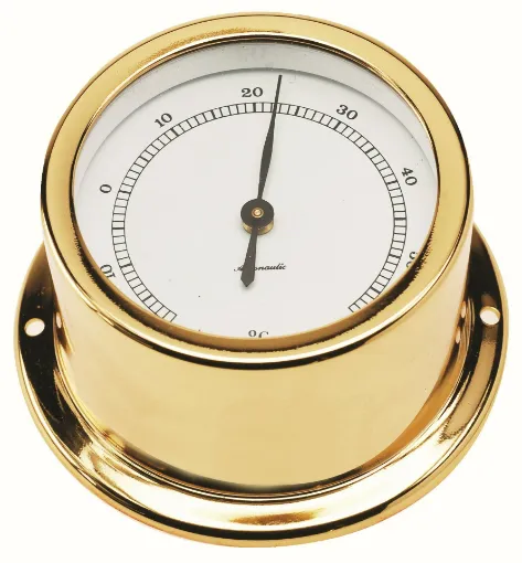 Picture of 72mm thermometer - Gold brass - Autonautic Instrumental