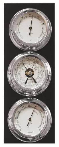 Picture of Weather station baro+thermo+hygro - 72mm - Chrome - Autonautic Instrumental