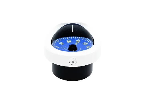 Picture of Flush mount compass - 85mm - Flat&blue dial -White - Autonautic Instrumental