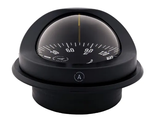 Picture of Flush mount compass - 100mm - Flat dial - Black - Autonautic Instrumental