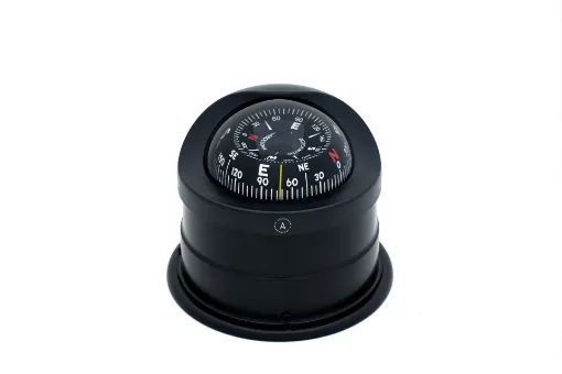 Picture of Deck mount compass - 100mm - Conical dial - Black - Autonautic Instrumental