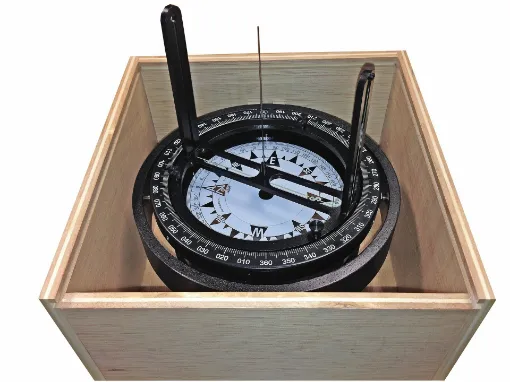 Picture of Spare magnetic compass in wooden box - 125mm - CLASS A  - Autonautic Instrumental