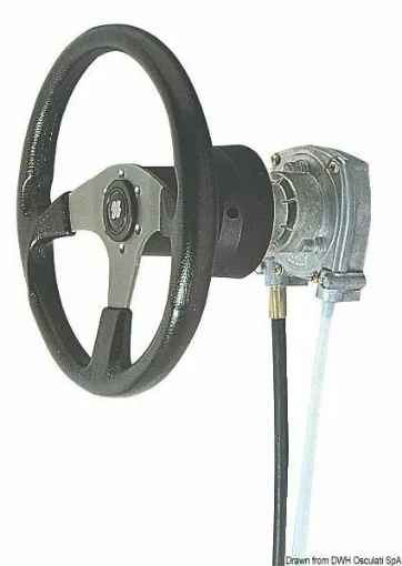 Picture of For hulls up to 9/10 m and speeds up to 50 MPH. This system allows you to let go of the steering wheel without the rotation of the propeller turning the hull.