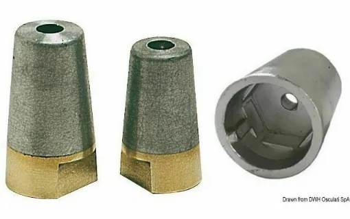 Picture of With internal hexagon in brass with anode. - Dadoanodo Root 30 mm - 43.251.02 - Oem