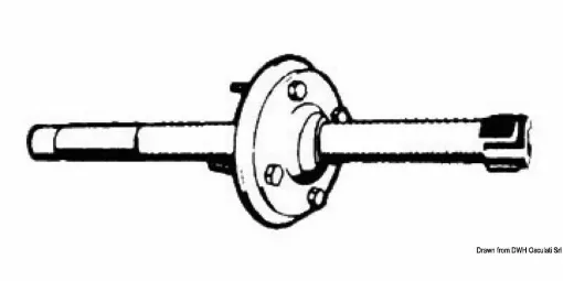 Picture of S40 stainless steel bracket. Made of corrosion-resistant marine material. For single-cable steering control passage.