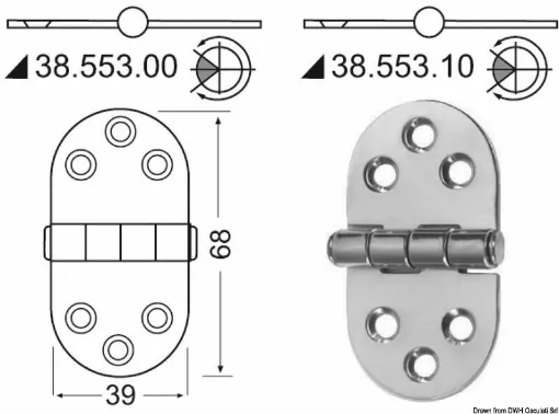 Picture of Made of stainless steel, mirror polished, with vibration damping through a braked central axis.