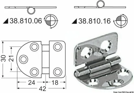 Picture of Mirror polished stainless steel, with vibration damping through a braked central axis.