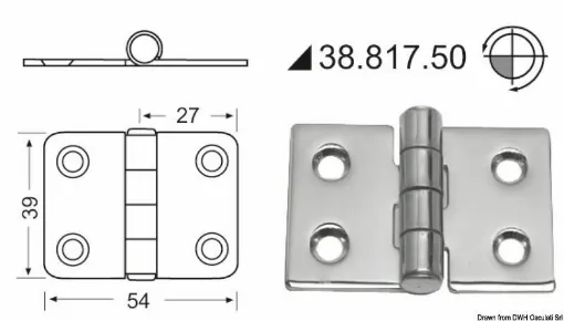 Picture of Mirror polished, stainless steel with vibration damping through a braked central shaft.