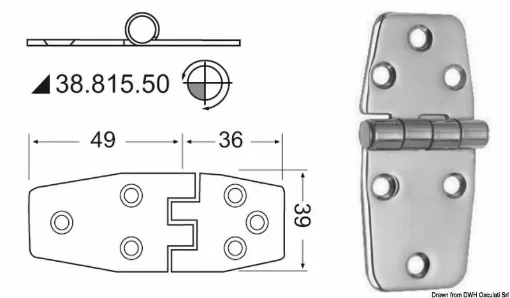 Picture of Mirror polished stainless steel, with vibration damping through a braked central axis.