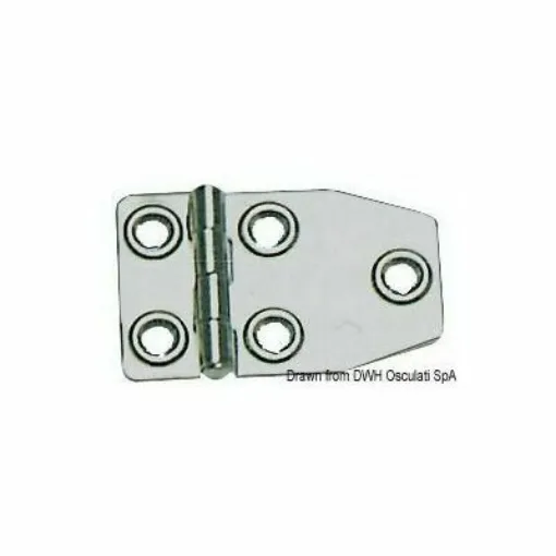 Picture of Stainless steel AISI 316 hinges, stamped and polished with embossed chamfering.