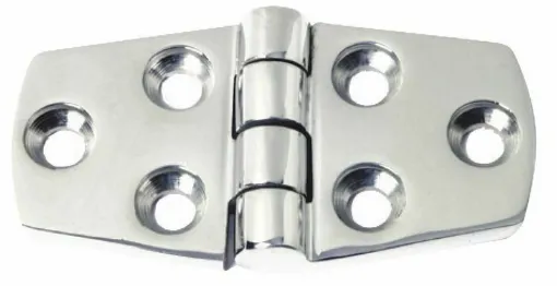 Picture of Stainless steel AISI 316 hinges, welded and mirror polished. Robust, with a refined finish. - Stainless steel zipper mm.38x100 - 38.280.00 - Oem