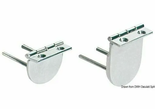 Picture of Stainless steel AISI 316 microfuse hinges, sturdy, mirror polished. Particularly suitable for motor hoods and hatch openings (the 21x65 mm side is fixed vertically). - Stainless steel hinge 103x65 - 38.863.26 - Oem