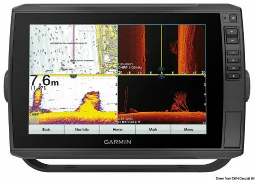 Picture of The new 10" and 12" ECHOMAP"! ULTRA displays offer the most advanced sonar capabilities available on the market, thanks to the integrated 600 W CHIRP module with ClearVÃ¼-SideVÃ¼ functions, without the need for additional sonar modules. The new displays are compatible with a wide range of traditional, CHIRP, all-in-one, UHD, and Panoptix transducers. Both models feature a 10 Hz GPS/GLONASS antenna