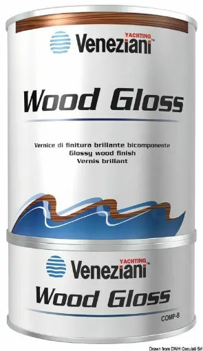 Picture of Transparent glossy two-component polyurethane paint particularly suitable for visible woods.