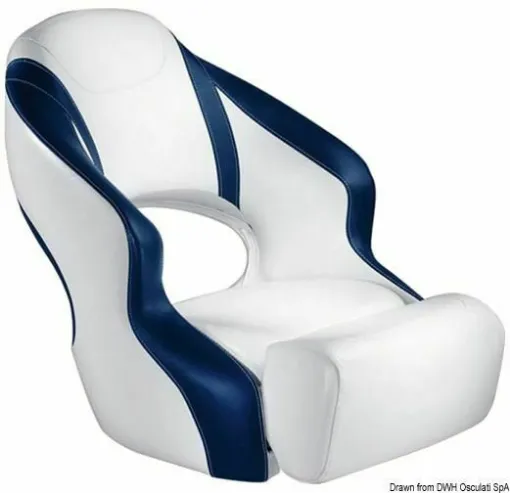 Picture of Kit consisting of plastic shell + rotating front part + padding ready to be covered. SAS seat with shock absorbers that absorb impacts with the wave. Demonstrative image. The seat is supplied without outer covering. The seat is to be covered with faux leather or fabric of the customer's choice.