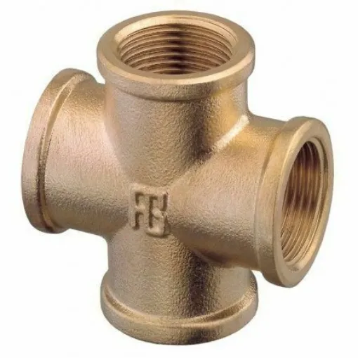 Picture of 4-Way Chrome-Plated Brass Ffff Valve Cruise 1"