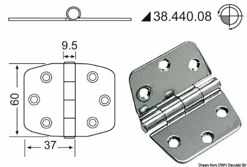 Picture of Mirror polished stainless steel, with vibration damping through a braked central axis.