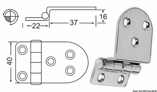 Picture of Mirror-polished stainless steel, with vibration damping through a braked central axis.