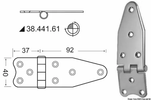 Picture of Mirror polished stainless steel, with vibration dampening through a braked central axis.