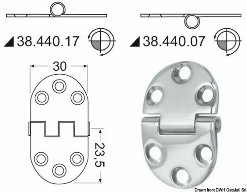 Picture of In stainless steel. Built-in flush or external version.