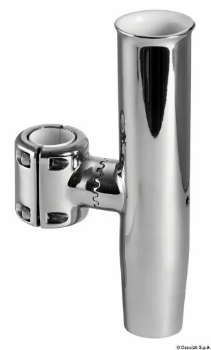 Picture of High-quality construction with tapered tube and internal santoprene sleeve. 360Â° swivel clamp in both horizontal and vertical directions. Made of mirror-polished AISI 316 stainless steel.