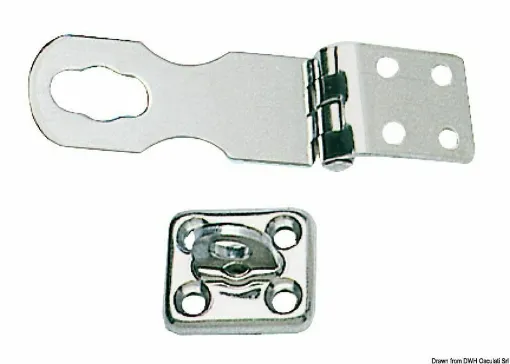 Picture of In stainless steel with special "ChromeluxÂ®" mirror finish, with swivel padlock eyelet.