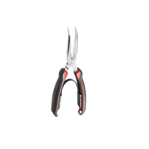 Picture of FACOM tapered long nose pliers half round - 200mm - angled nose 183A.20CPE