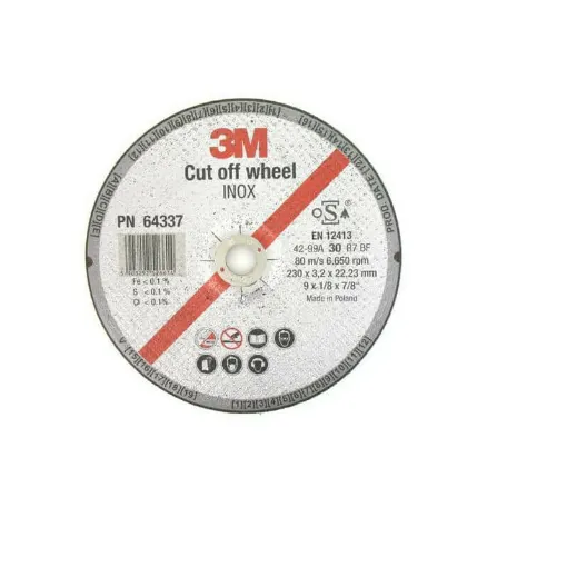 Picture of 3M Stainless steel cutting disc diameter 230 x 3.2 mm thickness x 5