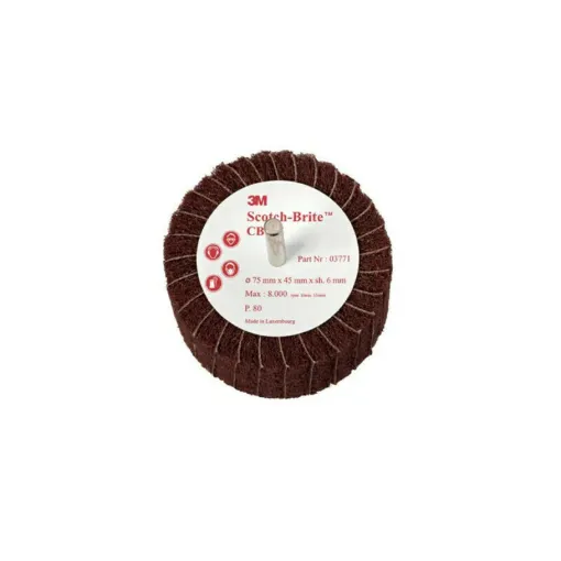 Picture of 3M Scotch-brite brush CB-ZS 120 grain diameter 75 mm x 1