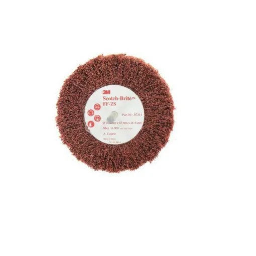 Picture of 3M Scotch-brite brush FF-ZS coarse diameter 100 mm x 5