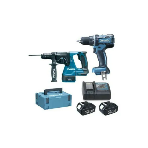 Picture of Makita Drill screwdriver set DLX2052MJ DDF480 and Punch Chipper Makita SDSPLUS DHR 243