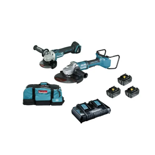 Picture of Set of 2 machines MAKITA 18-36V 5.0Ah DLX2245PT1 - Grinder DGA900 - Grinder DGA506