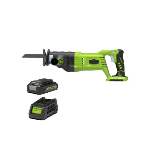 Picture of Sabre saw GREENWORKS 24V Brushless - 1 battery 2.0 Ah - 1 charger - GD24RS