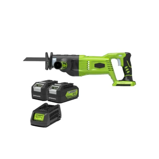 Picture of Sabre saw GREENWORKS 24V Brushless - 2 batteries 4.0 Ah - 1 charger - GD24RS