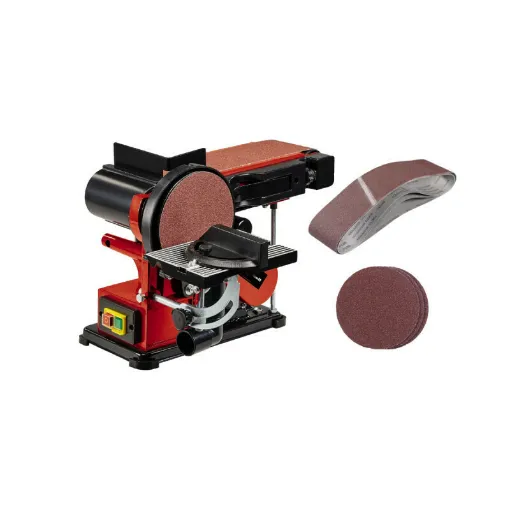 Picture of Pack EINHELL Stationary belt and disc sander - TC-US 380 - 380W - Set of 3 abrasive belts and 3 abrasive discs - Grit 60