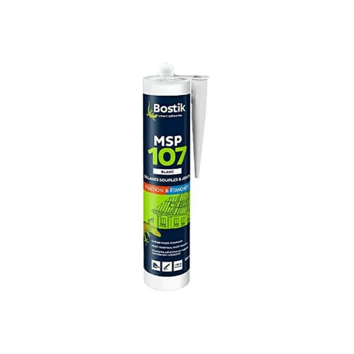 Picture of Bostik sealant MSP 107 white polymer bonding and sealing, damp substrates