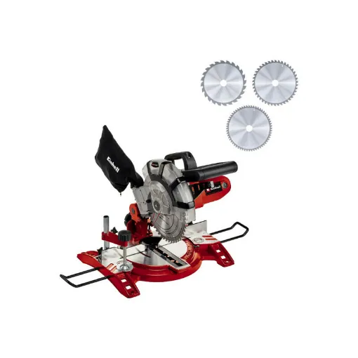 Picture of Pack EINHELL - Mitre saw - TC-MS 2112 - 1600W - 120mm - Set of 3 blades - 24-42-60 teeth - 210 x 30mm