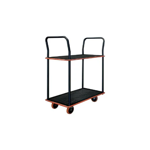 Picture of 120 KG Transpratic lacquered steel trolley with 2 trays