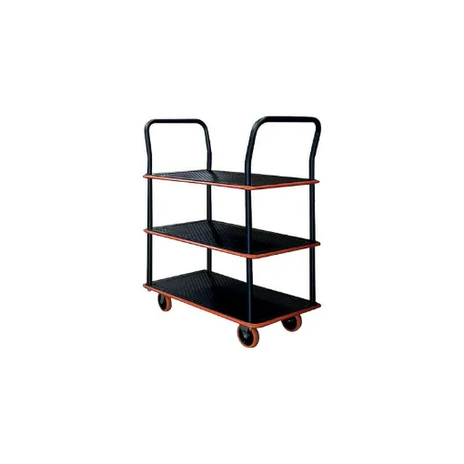 Picture of 120 KG Transpratic lacquered steel trolley with 3 trays