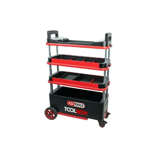 Picture of KS TOOLS TOOLS TOOLBOX retractable trolley - 4 floors - 895.0015