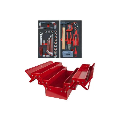 Picture of Pack KS TOOLS Metal Toolbox 530x200x210 - Insert for trolley 77 pcs