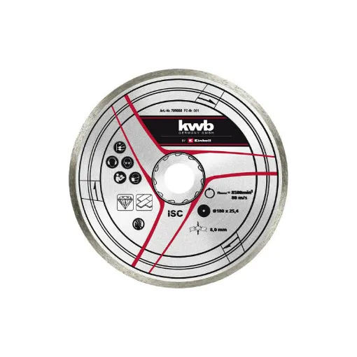 Picture of EINHELL diamond cut-off wheel for tile cutters - 180 x 25.4mm